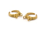 Brass Ring Setting, 2 Raw Brass Ring Settings With 2 Claws, Ring Blanks (21x27x1.6mm) U112