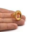 Duke Yüzük Ayarları - 1 Altın Kaplama Pirinç Duke Ayarlanabilir Yüzük Ayarı (20x15mm) E386