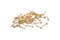 Gold Triangle Earring, 12 Gold Plated Brass Triangle Stud Earrings (3x1.5mm) A1345 A1806