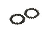 Siyah Daire Charm, 2 Oksitlenmiş Siyah Pirinç Daire Charm, Siyah Bağlantı Parçaları, Bağlantı Parçaları, Bağlantı Parçaları (25x0,80 mm) M01615