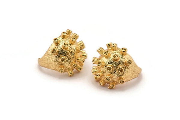 Soldier Ring Settings, 1 Gold Plated Soldier Ring Setting U045 Q0253