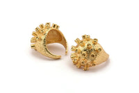 Soldier Ring Settings, 1 Gold Plated Soldier Ring Setting U045 Q0253