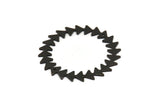 Black Circle Charm, 2 Oxidized Black Brass Circle Charms With 2 Holes, Black Pendants, Findings, Connectors (42x0.80mm) M01619