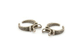 Antique Silver Ring Setting, 1 Antique Silver Plated Brass Ring Settings With 2 Claws, Ring Blanks (21x27x1.6mm) U112