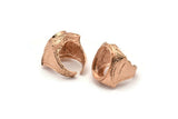 Rose Gold Lord Rings, 1 Rose Gold Plated Lord Ring Setting with Pad Size 21x15mm - Royal Series U052