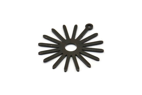 Siyah Güneş Tılsımı, 1 Döngülü 10 Oksitlenmiş Siyah Pirinç Güneş Tılsımı (27x0,80 mm) A1725 M01643