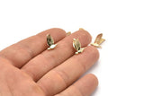 Tiny Bird Charm, 5 Gold Plated Brass Bird Necklace Pendants (13x10mm) N0429 Q0124
