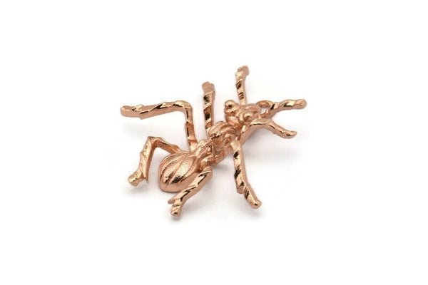 Rose Gold Ant Pendant, 1 Rose Gold Plated Brass Ant Pendants, Animal Jewelry (36mm) N0351 Q0076