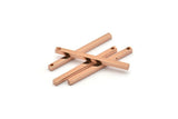 Tiny Necklace Bar, 6 Rose Gold Plated Brass Bar Connectors, Necklace, Earring, Bracelet Findings With 1 Hole (2x30mm) BS 1751