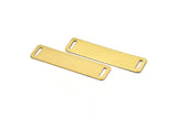 Bohemian Bracelet Blank, 8 Raw Brass Bracelet Blanks With 2 Holes (15x60mm) Brass 010 ( A0038 )