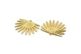 Gold Sun Charm, Gold Plated Brass Sunshine Charms With 1 Loop, Pendants, Earrings (38x31x2mm) N0720 Q0806