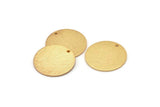 Gold Round Tag, 2 Gold Plated Brass Textured Round Stamping Blanks With 1 Hole, Charms, Pendants, Findings (21x1mm) D0763