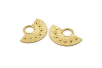Yarım Daire Kolye, 2 Altın Kaplama Pirinç Yarım Daire Kolye (29x19mm) C012 Q0599