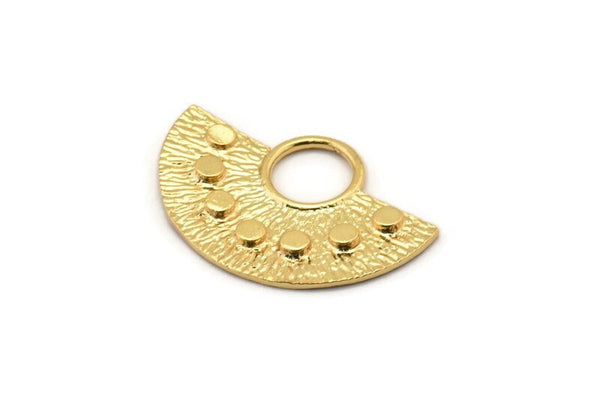 Yarım Daire Kolye, 2 Altın Kaplama Pirinç Yarım Daire Kolye (29x19mm) C012 Q0599