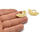Yarım Daire Kolye, 2 Altın Kaplama Pirinç Yarım Daire Kolye (29x19mm) C012 Q0599