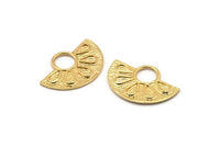Yarım Daire Kolye, 2 Altın Kaplama Pirinç Yarım Daire Kolye (28x19mm) A0212 Q0491