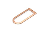 D Shape Rings, 6 Rose Gold Plated Brass D Shape Connectors, Rings  (30x13x1mm) BS 1730 Q0371