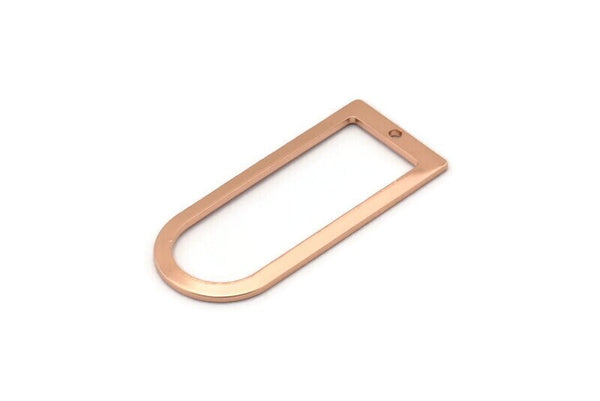 D Shape Rings, 6 Rose Gold Plated Brass D Shape Connectors, Rings  (30x13x1mm) BS 1730 Q0371