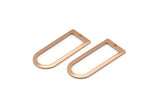 D Shape Rings, 6 Rose Gold Plated Brass D Shape Connectors, Rings  (30x13x1mm) BS 1730 Q0371