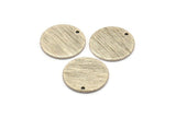 Silver Cabochon Tag, 12 Textured Antique Silver Plated Brass Round Charms With 1 Hole, Stamping Tags (14x0.80mm) M01585