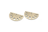 Silver Moon Charm, 8 Textured Antique Silver Plated Brass Moon Phases Charms With 1 Hole (22x14x0.80mm) M01563