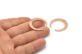 Rose Gold Moon Charm, 2 Rose Gold Plated Brass Crescent Moon Charms With 2 Holes, Pendants, Earrings, Findings (27.5x28.5x5x1mm) D1043 Q0791