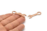 Gül Altın Mühendis Kolye, 2 Gül Altın Kaplama Pirinç El Aleti Mekanik Kolye (39x11mm) N0245 Q0460