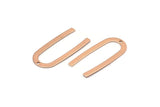 Gül Altın Geometrik Charm, 1 Delikli 6 Gül Altın Kaplama Pirinç U Şeklinde Kolye, Charmlar, Bulgular (27x13x0,50 mm) E019 Q0494