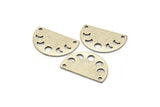 Silver Moon Charm, 10 Antique Silver Plated Brass Moon Phases Charms With 2 Holes (22x14x0.80mm) M01553