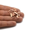 Copper Blank, 50 Raw Copper Rectangle Blanks, Geometric Stamping Blanks (14x4x0.80mm) M02754