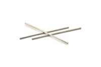Silver Tube  Beads, 25 Nickel Free Silver Tone Copper Long Tube (70x2mm)   D0447