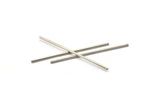 Silver Tube  Beads, 25 Nickel Free Silver Tone Copper Long Tube (70x2mm)   D0447