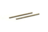 Silver Tone Beads - 50 Nickel Free Silver Tone Copper Long Tube Beads (2x40m) D0449