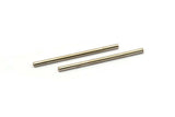Silver Tone Beads - 50 Nickel Free Silver Tone Copper Long Tube Beads (2x40m) D0449