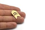 Brass Stamping Tag, 10 Raw Brass Arrow Stamping Pendant Tags With Chevron With 1 Hole (15x30x0.60mm) B0082