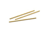 Brass Textured Tube, 50 Raw Brass Textured Tubes, Beads (1.5x50mm) BS 2223