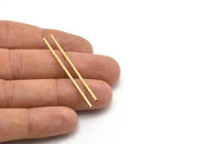 Brass Textured Tube, 50 Raw Brass Textured Tubes, Beads (1.5x50mm) BS 2223