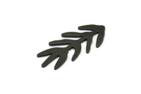 Siyah Dal Boşluğu, 6 Oksitlenmiş Siyah Pirinç Yaprak Boşluğu, Pirinç Boşluğu, Damgalama Boşluğu (30x13x0,80 mm) M01694 H0821