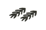 Siyah Dal Boşluğu, 6 Oksitlenmiş Siyah Pirinç Yaprak Boşluğu, Pirinç Boşluğu, Damgalama Boşluğu (30x13x0,80 mm) M01694 H0821