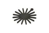 Siyah Güneş Tılsımı, 1 Döngülü 8 Dokulu Oksitlenmiş Siyah Pirinç Güneş Tılsımı (27x0,80 mm) M01653 H0822