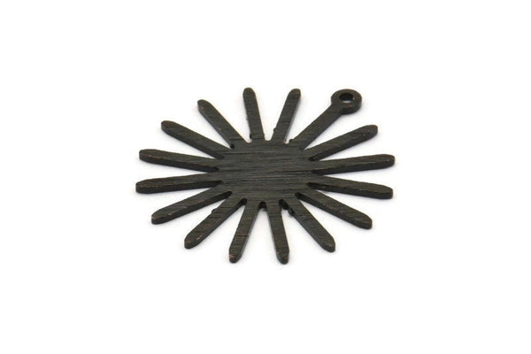 Siyah Güneş Tılsımı, 1 Döngülü 8 Dokulu Oksitlenmiş Siyah Pirinç Güneş Tılsımı (27x0,80 mm) M01653 H0822