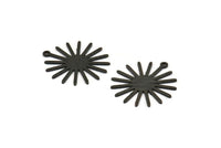 Siyah Güneş Tılsımı, 1 Döngülü 8 Dokulu Oksitlenmiş Siyah Pirinç Güneş Tılsımı (27x0,80 mm) M01653 H0822