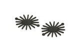 Siyah Güneş Charm, 2 Döngülü 10 Oksitlenmiş Siyah Pirinç Güneş Bağlantı Parçası, Kolye Uçları (29x25x0,80 mm) M01655 H0600