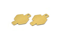 12 Raw Brass Stamping Blanks (24.5x17x0.80mm) A0785