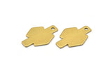 12 Raw Brass Stamping Blanks (24.5x17x0.80mm) A0785