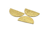 Hammered Half Moon, Hammered Raw Brass Semi Circle Blanks (30x15x1.2mm) N0209