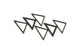 Siyah Üçgen Charm, 2 Oksitlenmiş Siyah Pirinç Üçgen Boşluğu (45x30x1mm) M01803