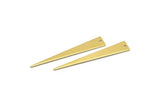 Brass Triangle Charm, 12 Raw Brass Triangle Charms With 1 Hole, Findings (50x8x0.80mm) M149
