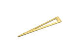 Brass Triangle Blank, 12 Textured Raw Brass Triangle Stamping Blanks, Findings (50x8x0.80mm) M154