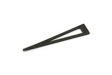 Black Triangle Blank, 12 Textured Oxidized Black Brass Triangle Stamping Blanks, Findings (40x8x0.80mm) M158